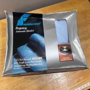 Vtg Fieldcrest Regency Electric Blanket‎ Full Dual Control Ice Blue Made in USA